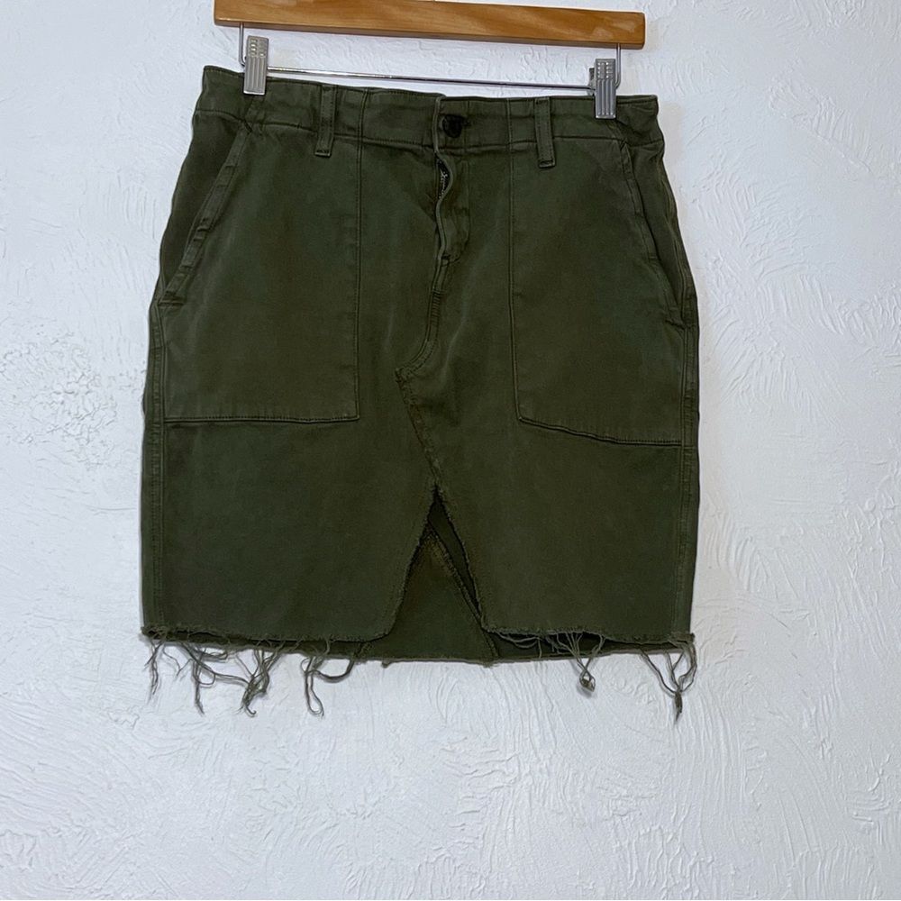 Hudson Lulu Jean Green  Skirt Women's Denim Stretch Cotton SZ 29